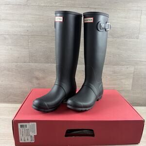 Hunter Original Tour Tall Boot Black Winter Rain Boot Women’s Size 6 New